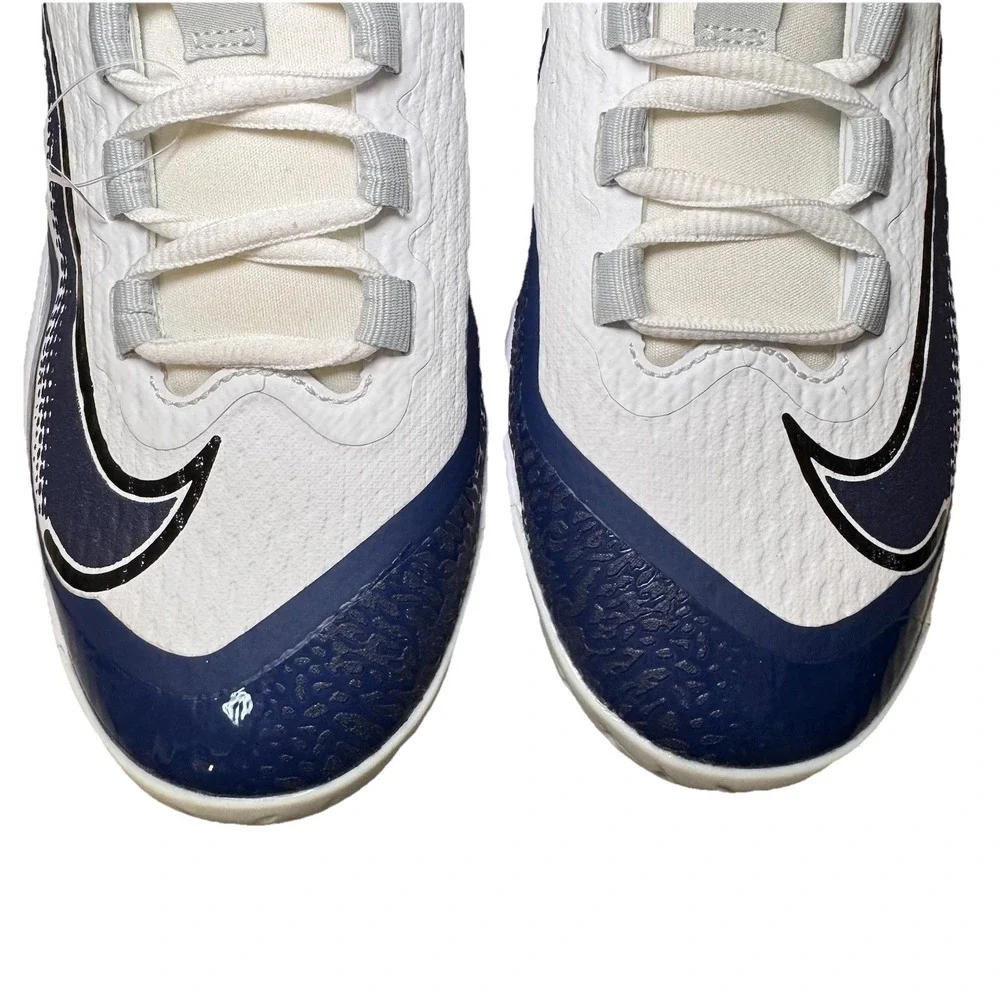 Nike Baseball Cleats Mens 7 White Alpha Huarache React Elite 4‎ Low Logo Lace Up